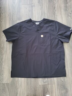 Carhartt Men’s Black Short-Sleeve Scrub Top Size 2XL New With Tags